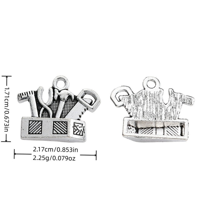 Antique Silver Zinc Alloy Tool Charm Pendant for DIY Necklace Bracelet Jewelry Making