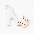 Glossy Enamel High Heel Shoe Charm in Four Bow Colors view 3
