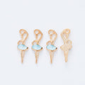Enamel Ballerina Charm Metal Pendant for Jewelry Making view 6