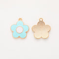 Six-Petal Enamel Flower Charms in Eight Bright Colors view 6
