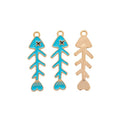 Enamel Fish Skeleton Alloy Charm in 8 Pictured Options view 6