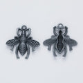 Detailed Bee Charm Alloy Jewelry Making Component in 6 Finish Options view 10