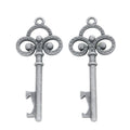 Ornate Skeleton Key Metal Charm in 10 Finishes for Jewelry Making view 12