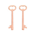 Antique Metal Heart Bow Key Charm Pendant With Textured Detail, 6 Finishes view 10