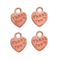 Thank You Heart Metal Charms in Seven Finish Options view 11