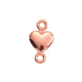 Polished Heart Connector Charm In 6 Metal Finishes For Jewelry Making view 11