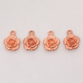 Raised Rose Metal Pendant Charms in 6 Distinct Finishes view 11
