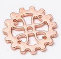 Lattice Gear Metal Charm in 5 Distinct Finishes for Jewelry Making view 10
