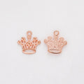 Openwork Crown Metal Charms in Four Plated Finishes view 8