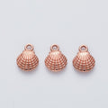 Vintage Finish Metal Scallop Shell Charms in 7 Style Options view 11