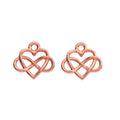 Infinity Knot Heart Metal Charm in 5 Finishes for Jewelry Making view 9