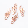 Feathered Single Wing Charm Pendants in Five Finishes view 9