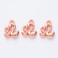 Heart Neck Double Swan Charm Pendants in Seven Finishes view 11