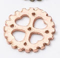 Six Spoke Gear Metal Charm in 4 Distinct Finishes for Jewelry Making view 9