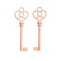 Heart-Top Skeleton Key Metal Charms in Seven Finishes view 12