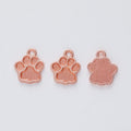 Rounded Paw Print Metal Charms in Six Metallic Finishes view 11