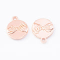 Round Pinky Promise Hand Disc Charms in Four Finishes view 8