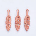 Openwork Feather Charm in 8 Metal Finishes for Jewelry Making view 11