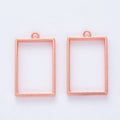Vintage Rectangular Open Bezel Pendant in 5 Finishes for DIY Jewelry Making view 10