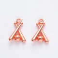 Crossed Baseball Bat Metal Charms in Seven Finishes view 12