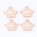 Princess Crown Metal Charm Pendant in Five Finishes view 9