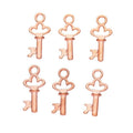Small Ornate Key Charm in Seven Metal Finishes for Jewelry view 11