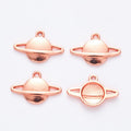 Ringed Planet Metal Charms in Seven Metallic Finishes view 12