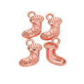 Patterned Christmas Stocking Metal Charm in 6 Finishes view 11