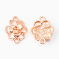 Layered Rose Double Loop Metal Connector in Six Finishes view 11