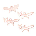 Minimal Fox Silhouette Charm Metal Jewelry Making Pieces view 8