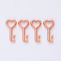 Heart Bow Key Metal Charm in 7 Distinct Finishes for Jewelry Making view 12