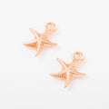Curved Starfish Metal Charm In 7 Finish Options for Jewelry Making view 11