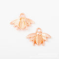 Striped Bee Charm in Multiple Metal Finishes for Jewelry Making view 12