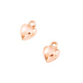 Puffed Heart Metal Charms in Five Polished Finishes view 10