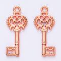 Ornate Skeleton Key Charm Metal Jewelry Making Component view 11