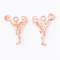 Cheerleader Charm Pom-Pom Figure Metal Pendant in Five Finishes view 10