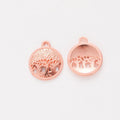 Round Openwork Tree Pendants in Three Metal Finishes view 6