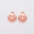 Round Smiley Face Metal Charms in Five Finishes for Jewelry Making view 10