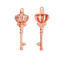 Crown Top Skeleton Key Metal Charms in Four Finishes view 9