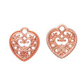 Vintage Filigree Heart Link in 7 Finishes for DIY Jewelry Making view 11
