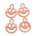 Openwork Smiley Face Charm in Six Metal Finishes Jewelry Making Component view 11