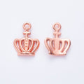 Six Finish Open Crown Charms with Anchor Shaped Top Loop view 10