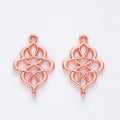 Open Chinese Knot Two Loop Connector in Multiple Metal Finishes for Jewelry Making view 10