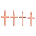 Slim Cross-Shaped Metal Charm Pendants in 6 Finishes view 10