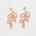 Leaf Branch Charm Openwork Metal Pendant in Five Finishes view 9