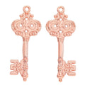 Ornate Skeleton Key Metal Charms in Seven Finish Options view 11