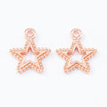 Beaded Outline Star Metal Charms in Seven Finishes view 11