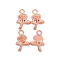 Spiral Rose Metal Charm in 7 Pictured Finishes Jewelry view 11