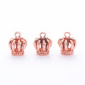 Openwork Crown Metal Charms in Six Polished Finishes view 10