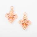 Ornate Fleur-de-Lis Metal Charms in Four Finish Options view 9